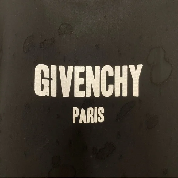 Givenchy Black Distressed Logo Sweatshirt